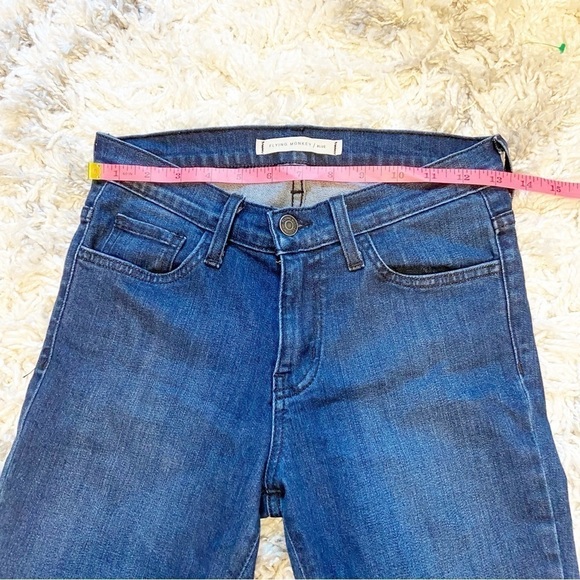 Flying Monkey | Midrise Dark Wash Skinny Jeans- Raw Hem Size 25 - Picture 9 of 11